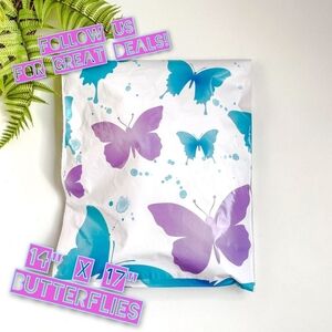 50 Butterflies Poly Mailers 14x17